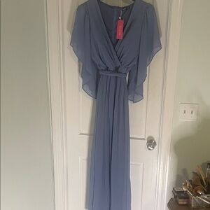 Elegant Blue Maxi Dress